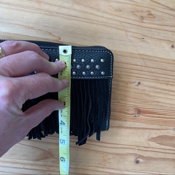 Trinity Ranch Black Wallet with Tassels - Picture 8 of 10